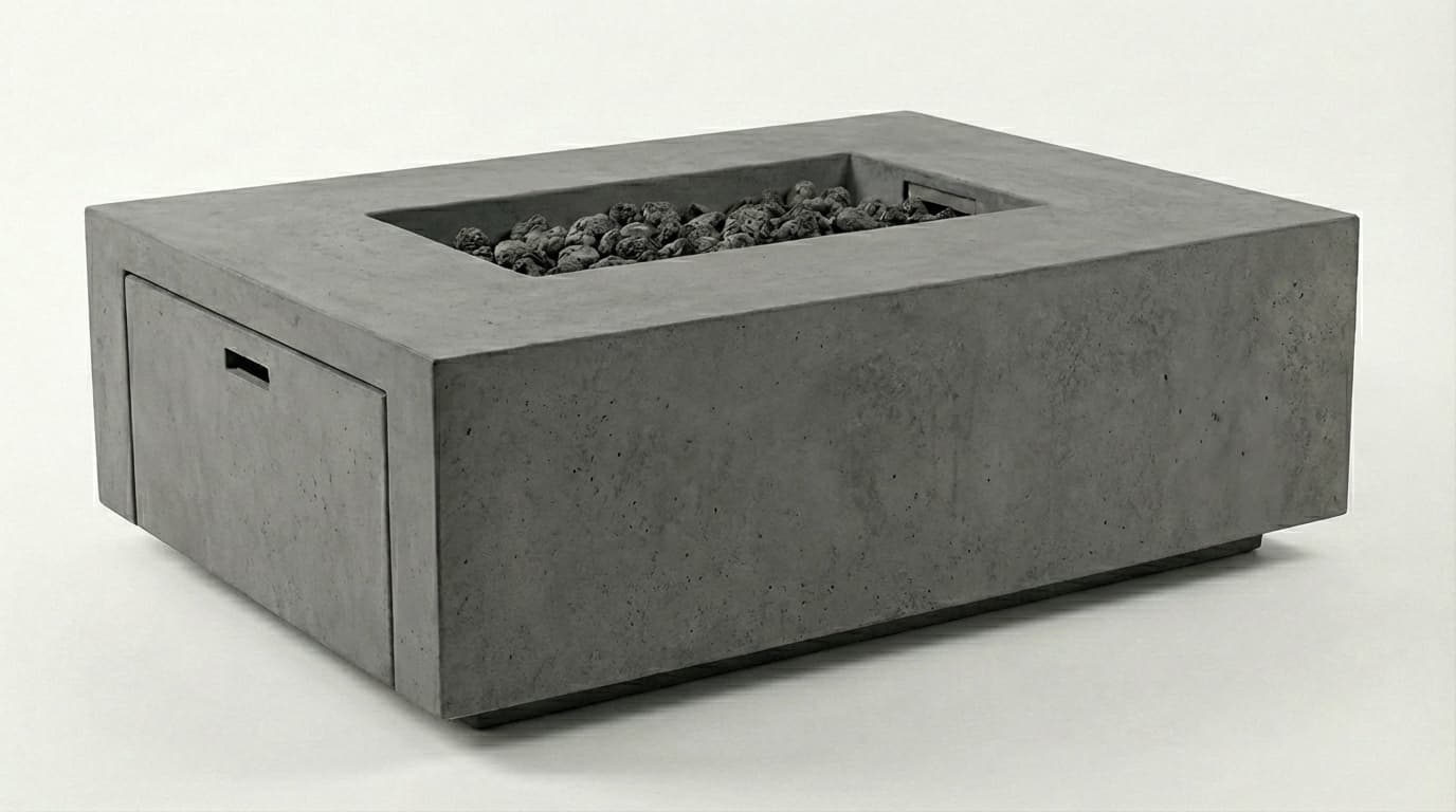 Prism Hardscapes Porto 58-Inch 65,000 BTU Gas Rectangular Fire Pit Table thumbnail 6