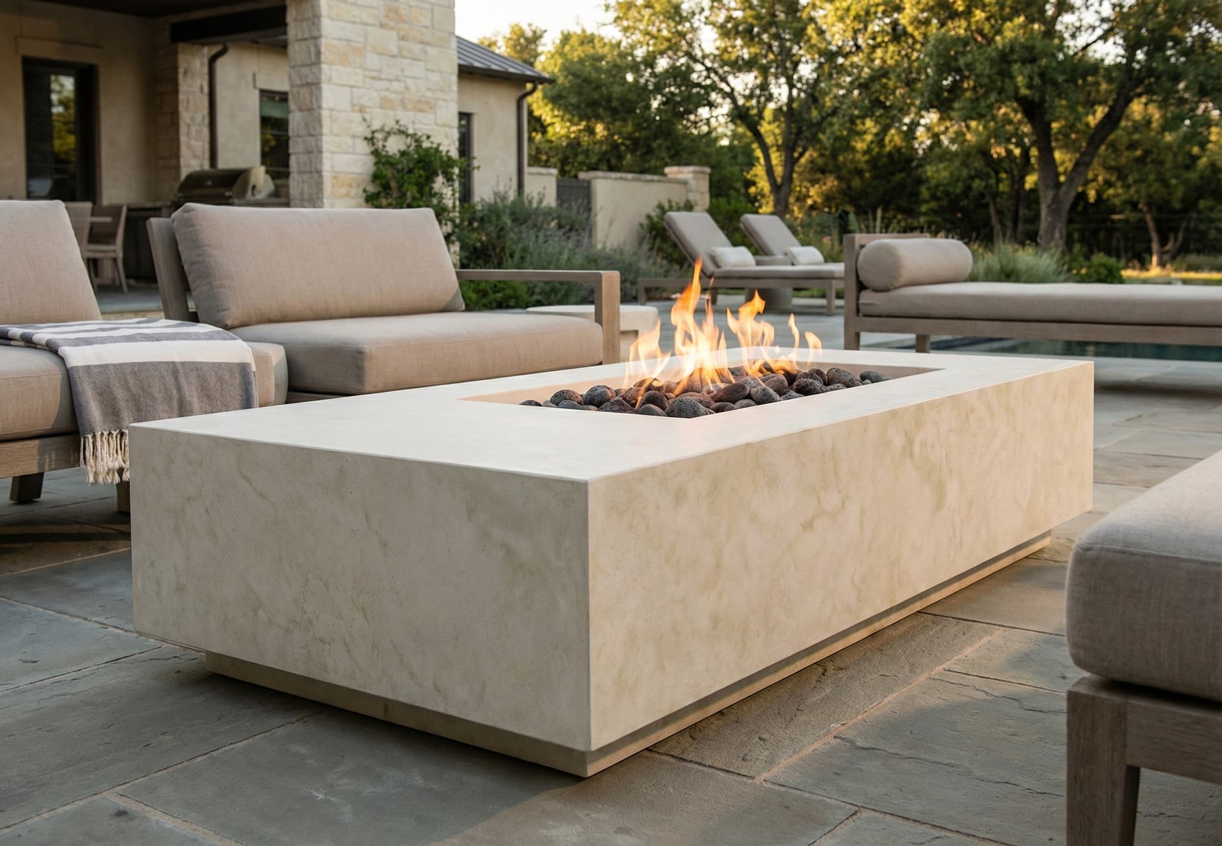 Prism Hardscapes Tavola 5 80-Inch 65,000 BTU Gas Rectangular Fire Pit Table thumbnail 15