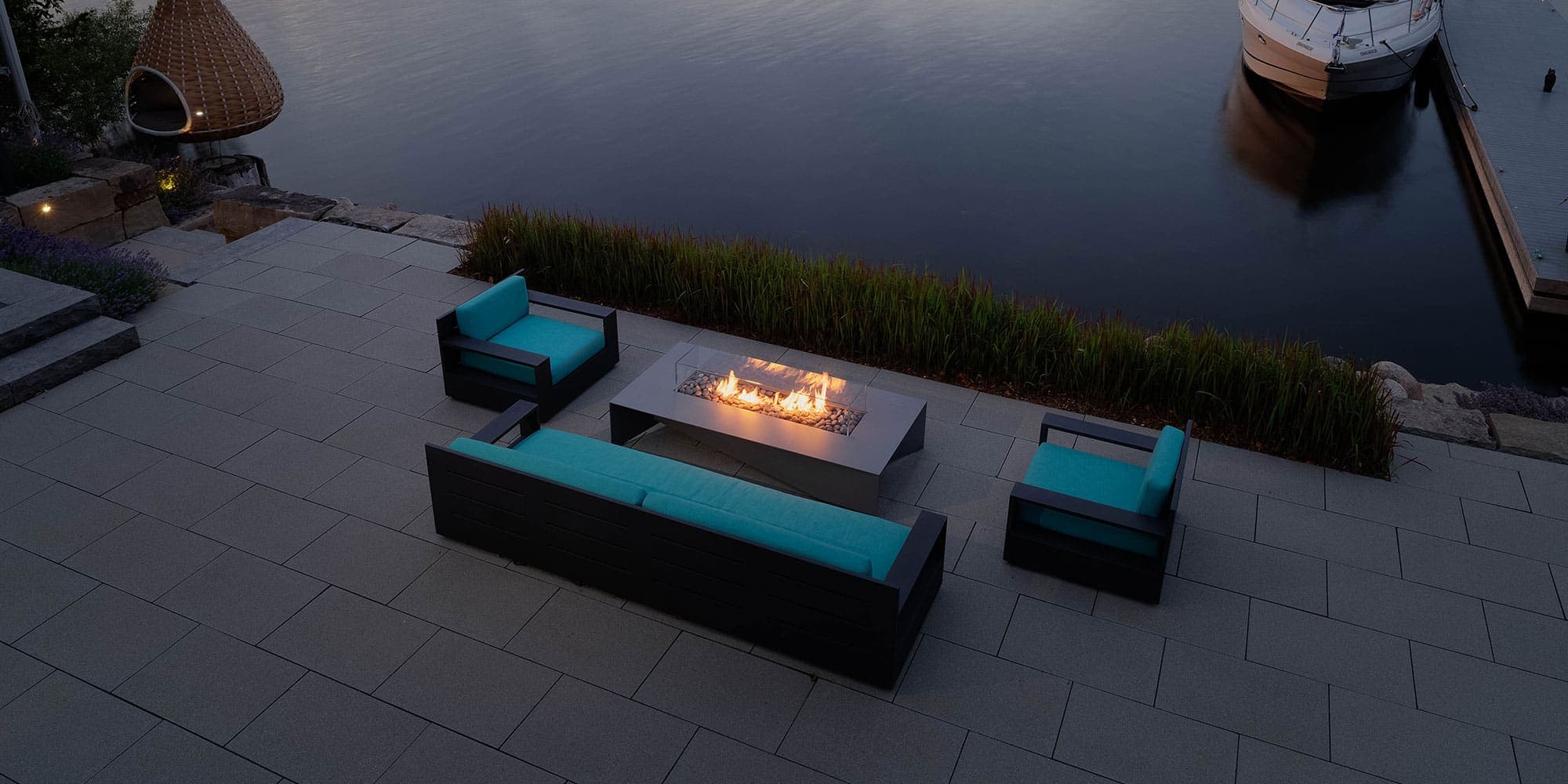 Architectural concrete fire table