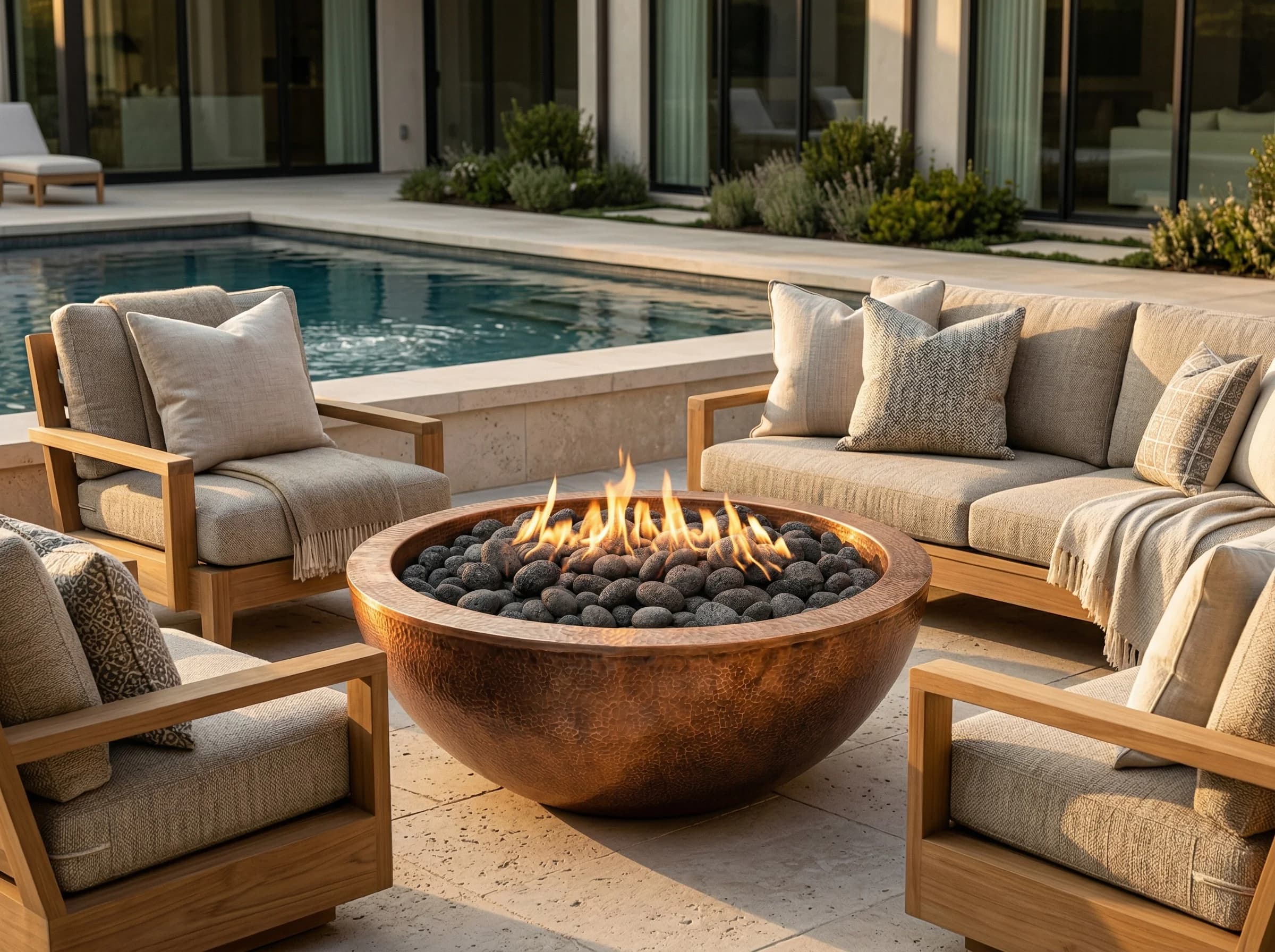 Prism Hardscapes Moderno 4 48-Inch 65,000 BTU Propane Gas Round Fire Pit Bowl - Ebony — image 1