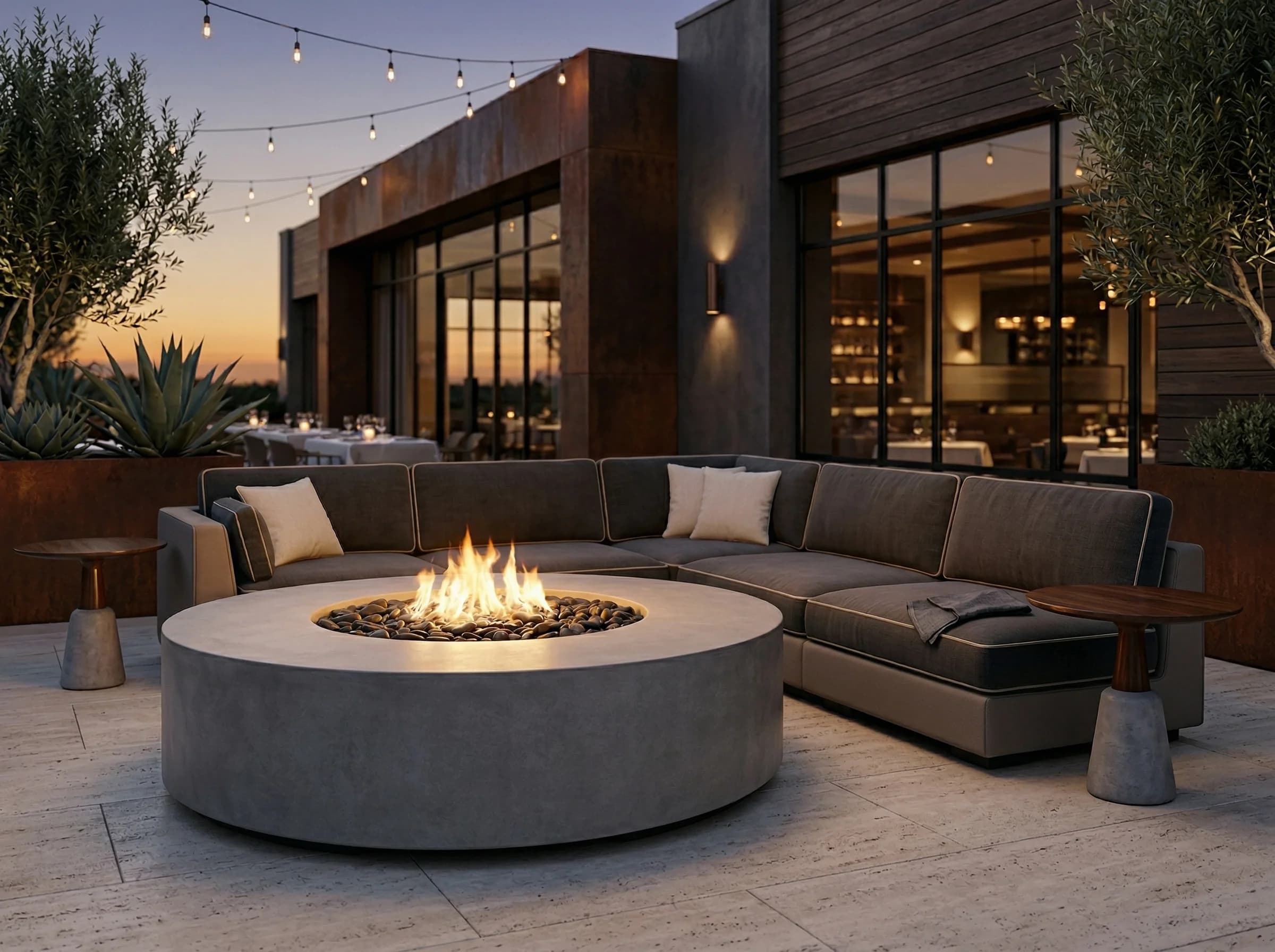 Prism Hardscapes Rotondo 80-Inch Round 125,000 BTU Gas Match Lit Fire Pit Table — image 1