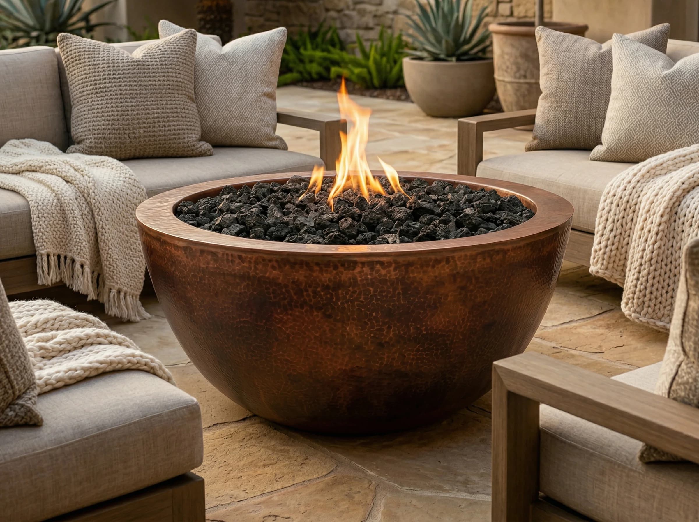 Prism Hardscapes Moderno 1 39-Inch 65,000 BTU Natural Gas Round Fire Pit Bowl - Coastal — image 1
