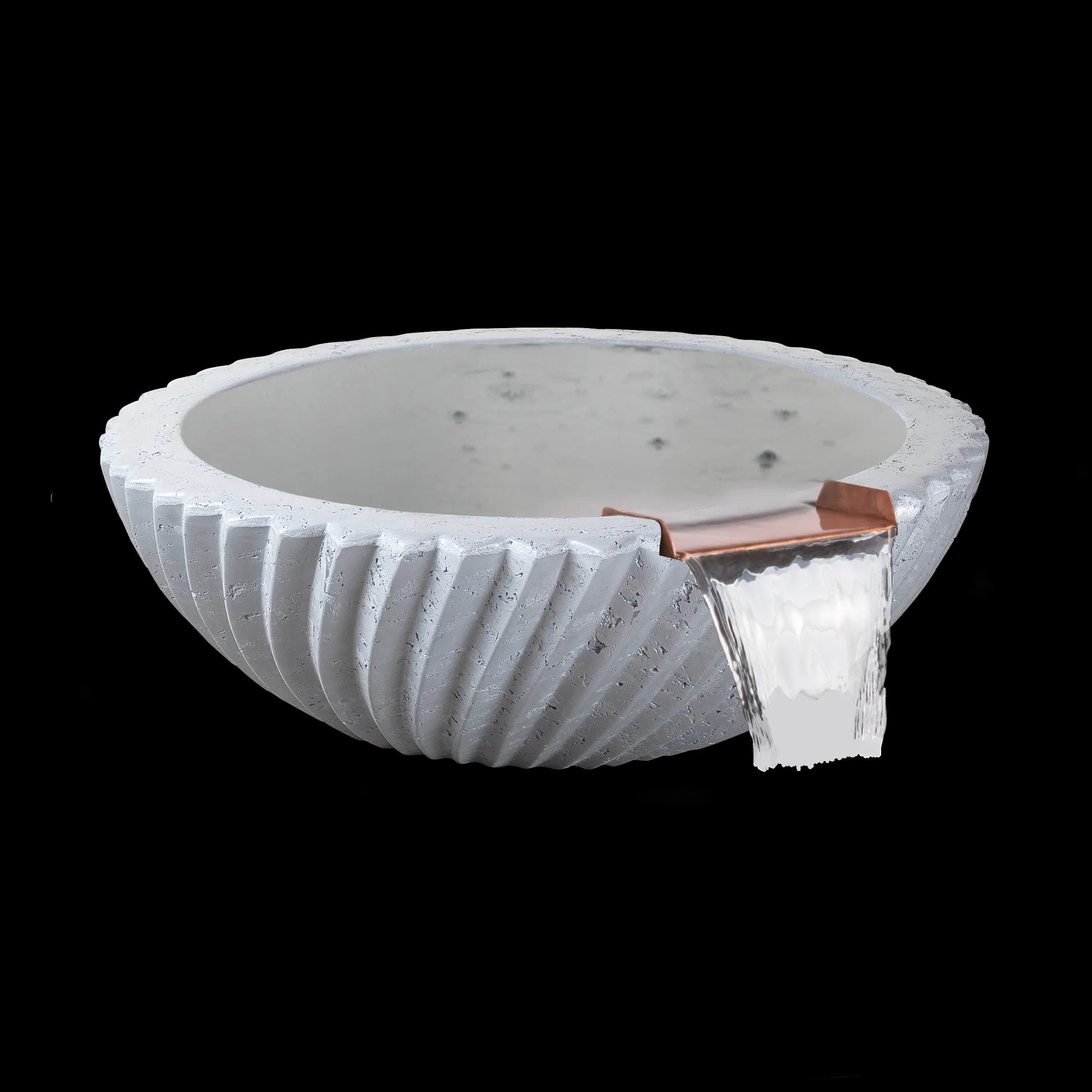 The Outdoor Plus Sedona 33-Inch Round 65,000 BTU GFRC Concrete Propane Gas Fire Bowl with Electronic Ignition - Chocolate — image 1