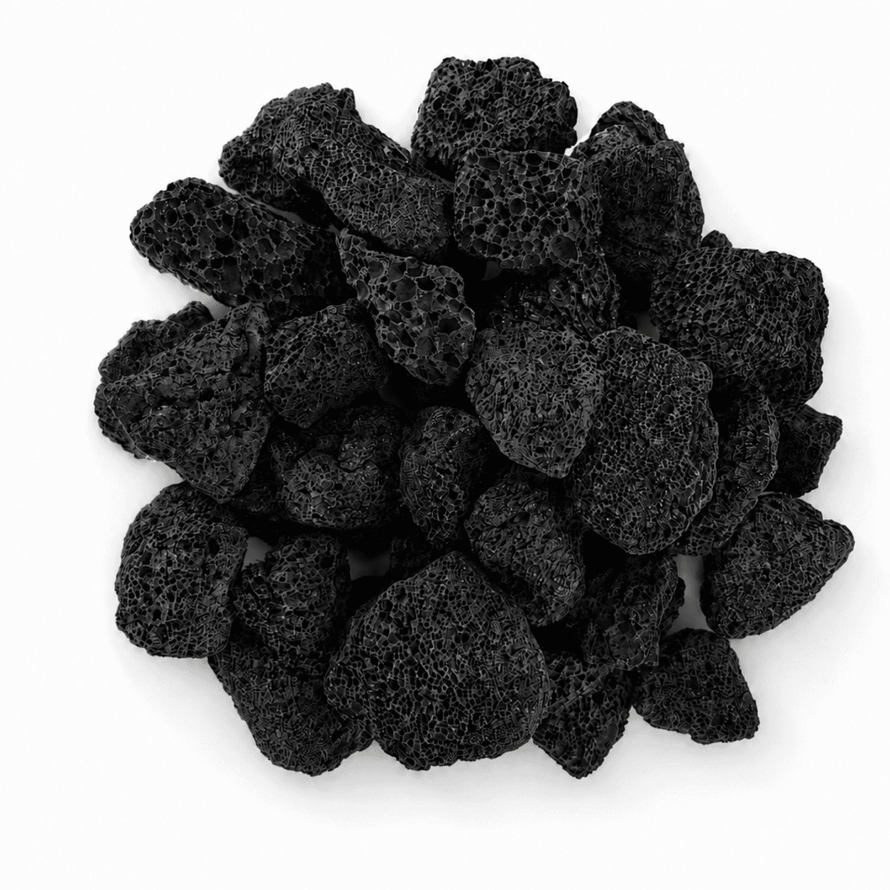 Lava Rock Direct Large Black Fire Pit Lava Rock (1" - 2")