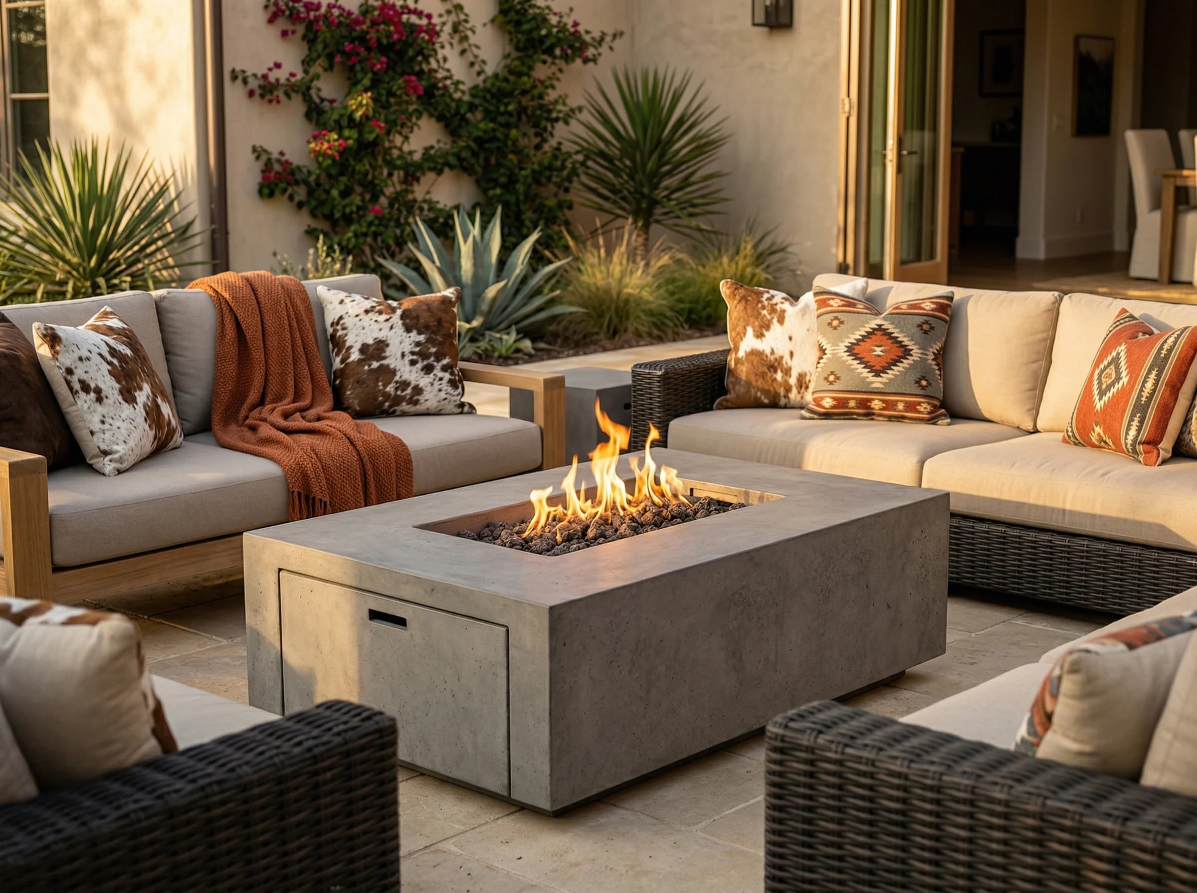 Prism Hardscapes Porto 58-Inch 65,000 BTU Propane Gas Rectangular Fire Pit Table - Ultra White — image 1