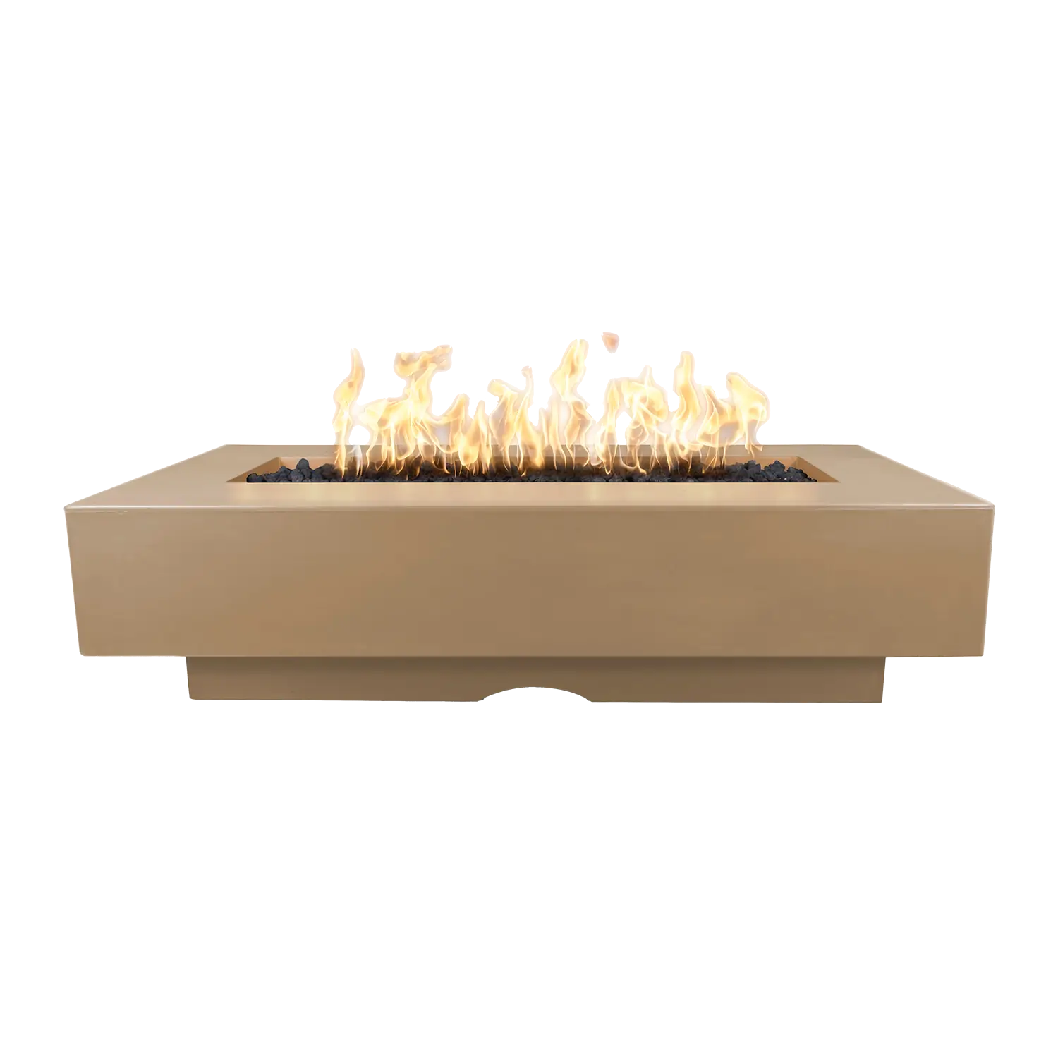 The Outdoor Plus Del Mar 48-Inch Rectangular 65,000 BTU GFRC Concrete Propane Gas Fire Pit Table with Match Lit Ignition - Chestnut — image 1