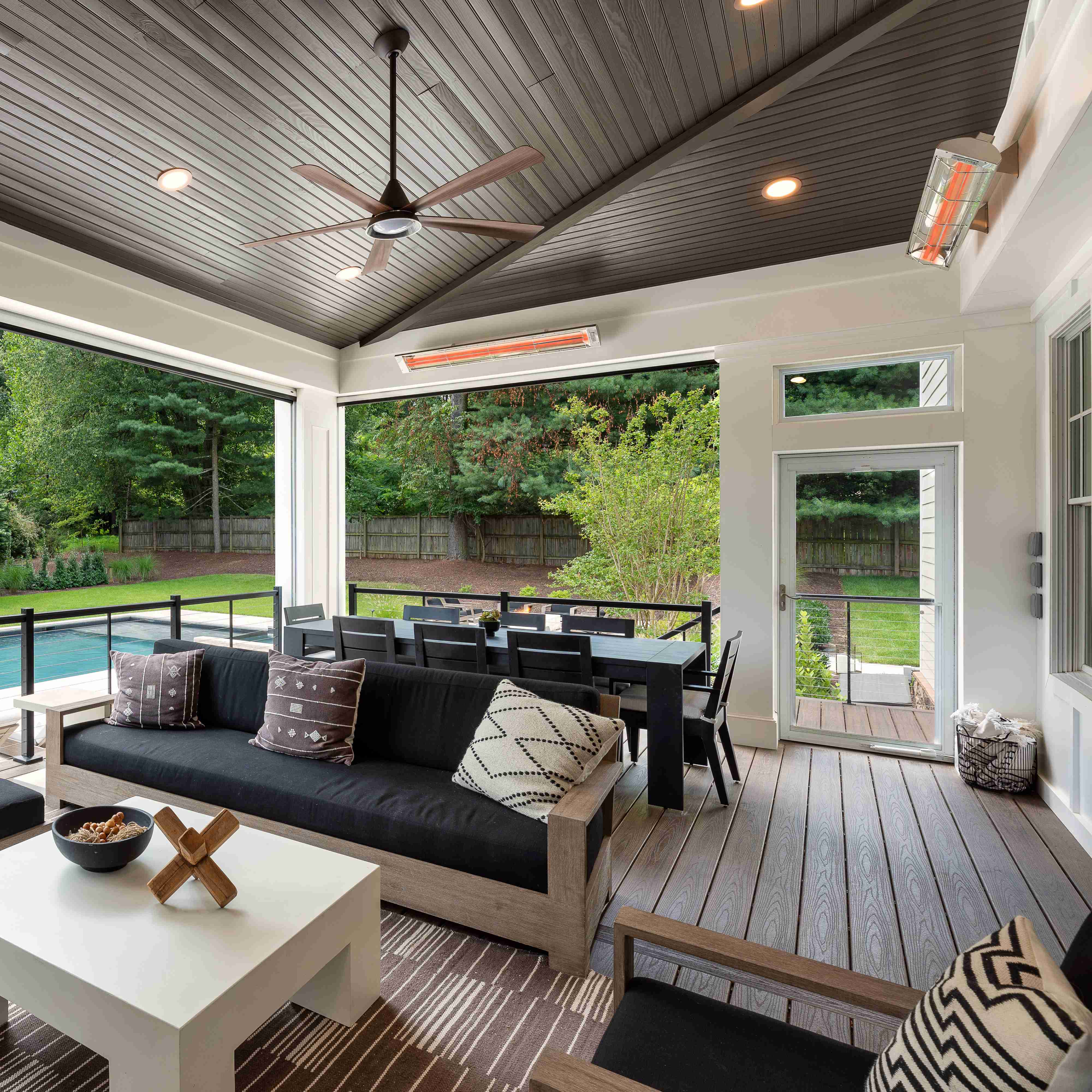 Bull Power Warm 48 · Inch 5000 · Watt Dual Element Electric Infrared Dual Mount Outdoor Patio Heater · 240V · Lifestyle