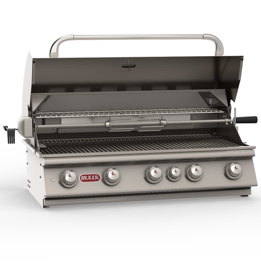 Bull BBQ Brahma 38-inch 5-burner built-in natural gas grill with rear infrared rotisserie burner