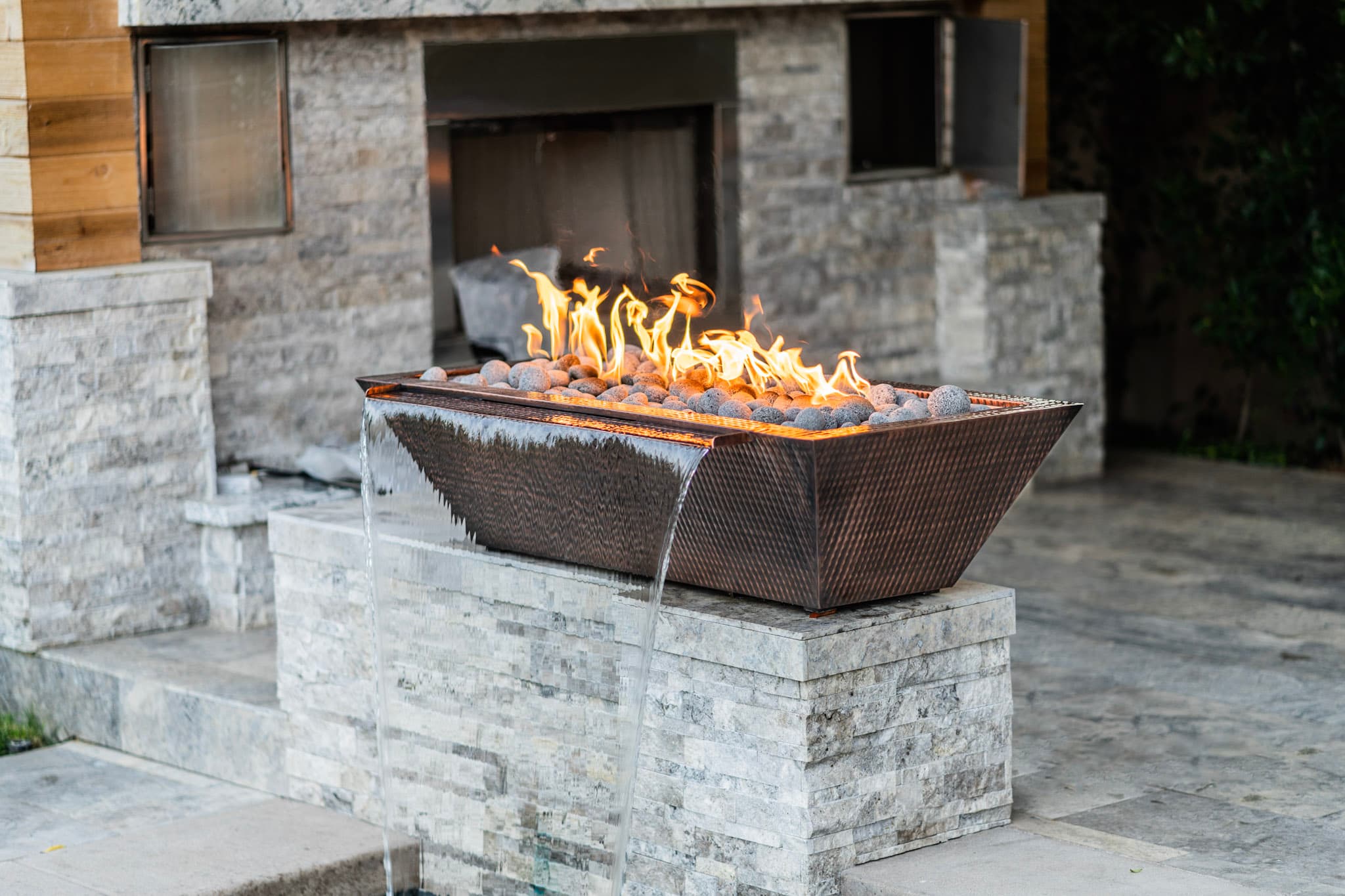 Maya · Copper · 48 · x · 20 · Fire · and · Water · Bowl · poolside · Lifestyle