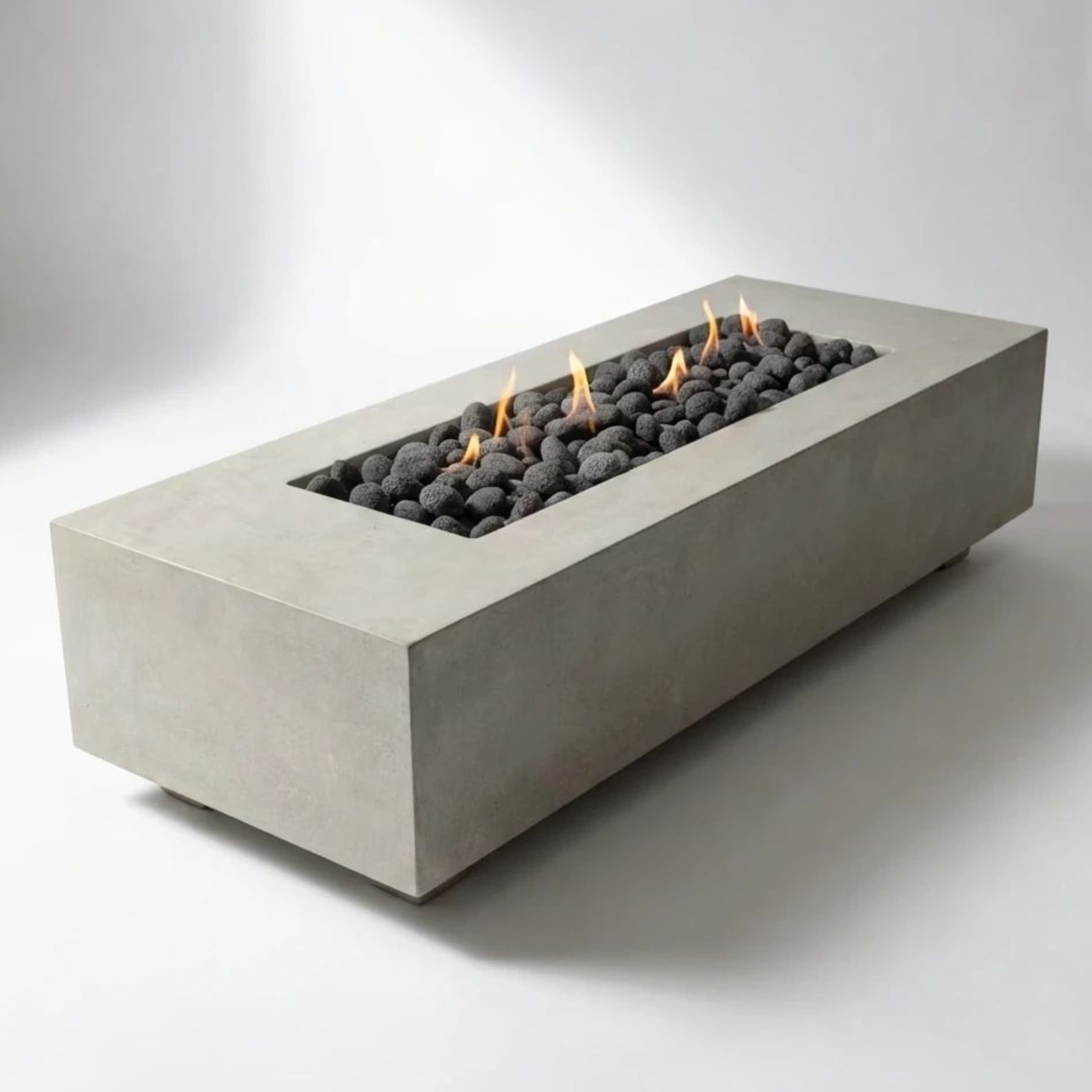 Prism Hardscapes Tavola 66 Slim 66-Inch 65,000 BTU Gas Rectangular Fire Pit Table