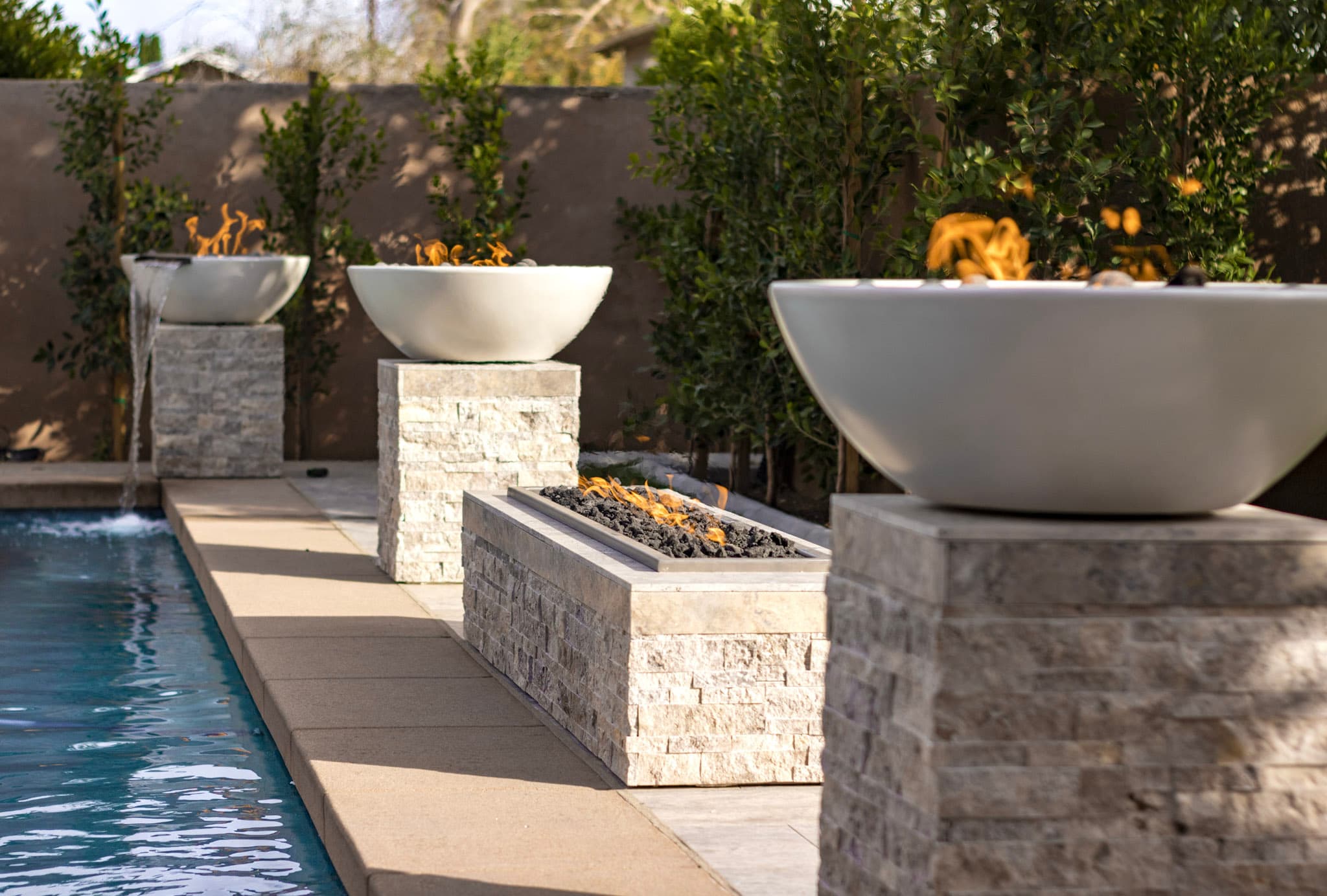 Sedona · Bowls · Firepit · by · Pool · Lifestyle