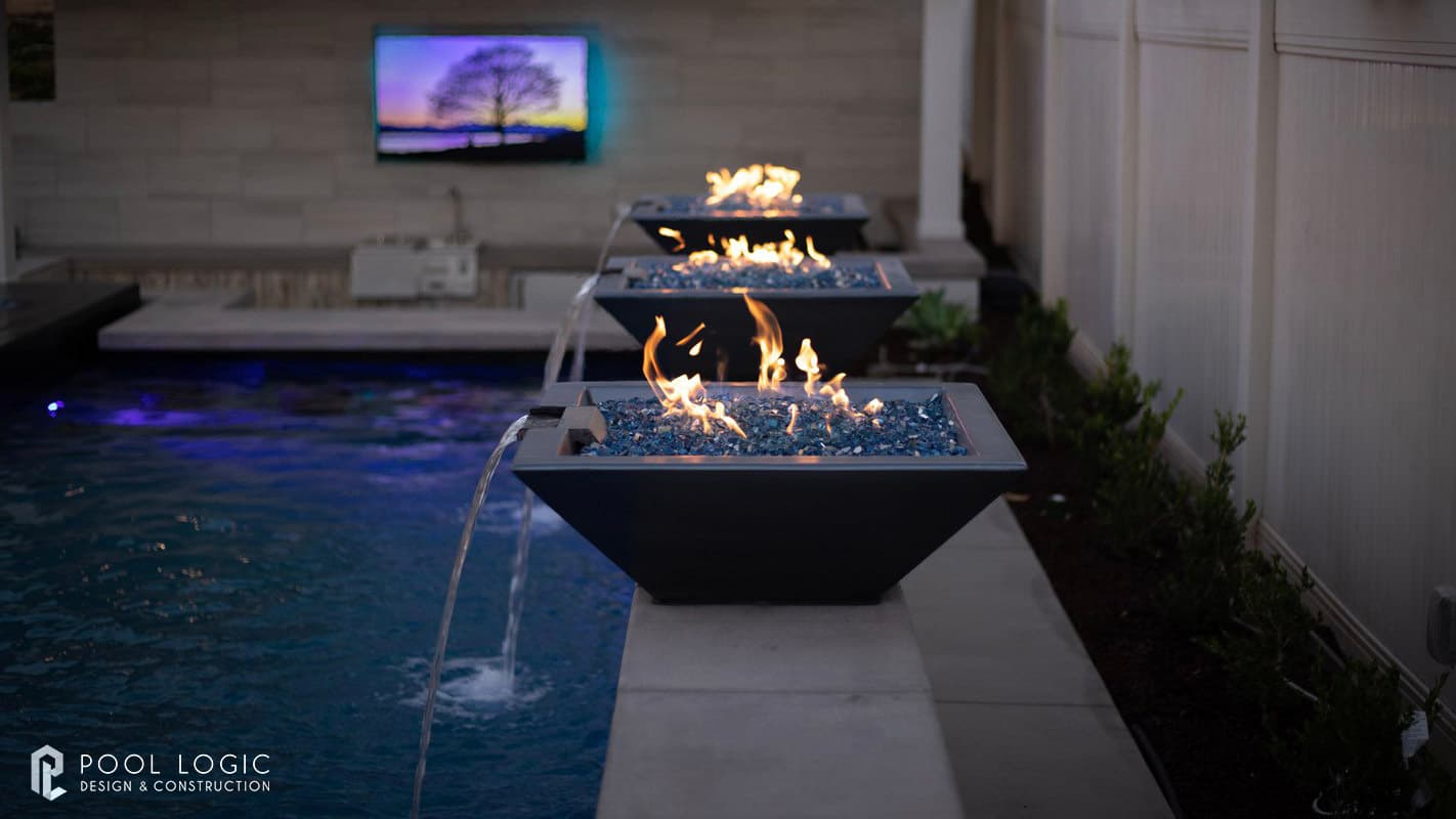 The · Outdoor · Plus · Maya · Fire · Water · Bowl · GFRC · Metallic · Slate ·