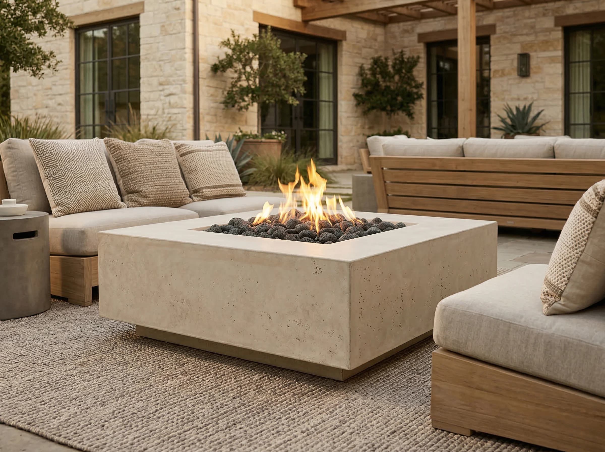 Prism Hardscapes Tavola 42 42-Inch 65,000 BTU Gas Square Fire Pit Table — image 1
