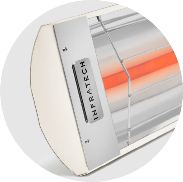 Infratech C-Series 33-Inch 1500W Single Element Electric Infrated Patio Heater - 120V - Biscuit — image 1