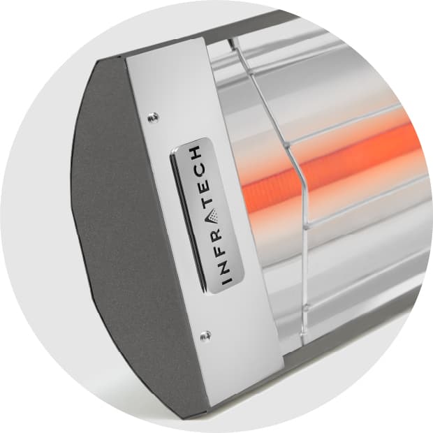 Infratech C-Series 33-Inch 1500W Single Element Electric Infrated Patio Heater - 120V - Grey — image 1