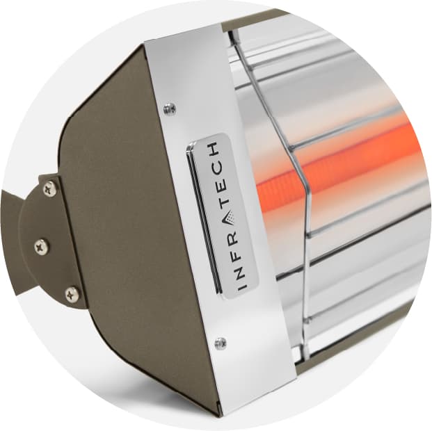 Infratech W-Series 33-Inch 1500W Single Element Electric Infrated Patio Heater - 208V - Bronze — image 1