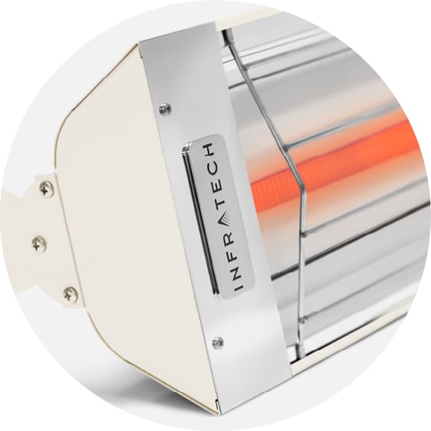 Infratech W-Series 33-Inch 1500W Single Element Electric Infrated Patio Heater - 277V - Biscuit — image 1