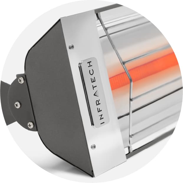 Infratech W-Series 33-Inch 1500W Single Element Electric Infrated Patio Heater - 277V - Grey — image 1