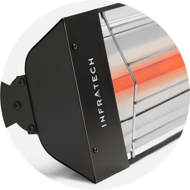 Infratech W-Series 39-Inch 2000W Single Element Electric Infrated Patio Heater - 208V - Black — image 1
