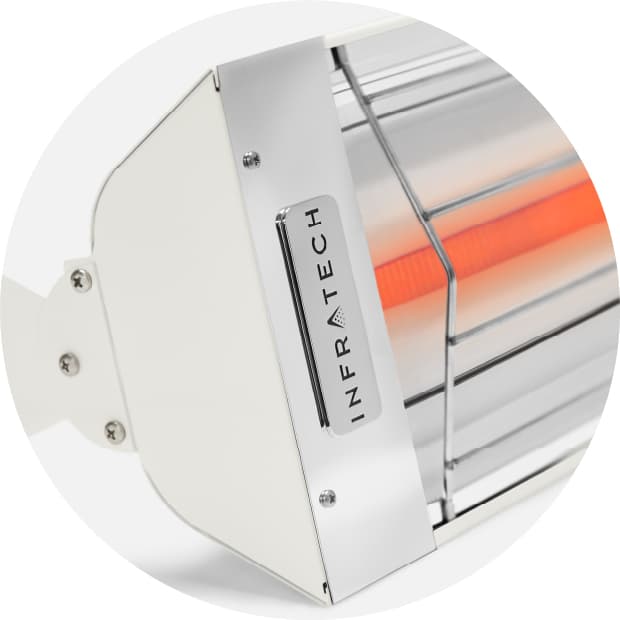 Infratech W-Series 61 1/4-Inch 4000W Single Element Electric Infrated Patio Heater - 277V - White — image 1