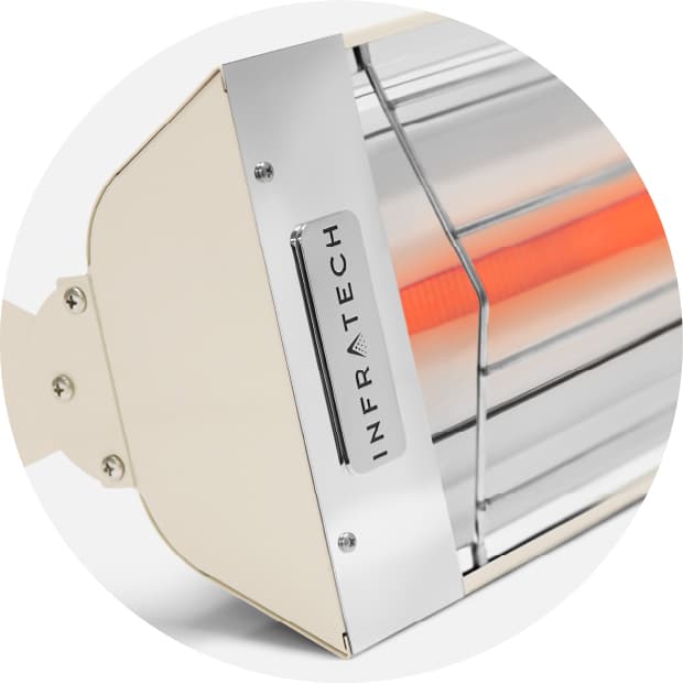 Infratech W-Series 61 1/4-Inch 4000W Single Element Electric Infrated Patio Heater - 480V - Almond — image 1