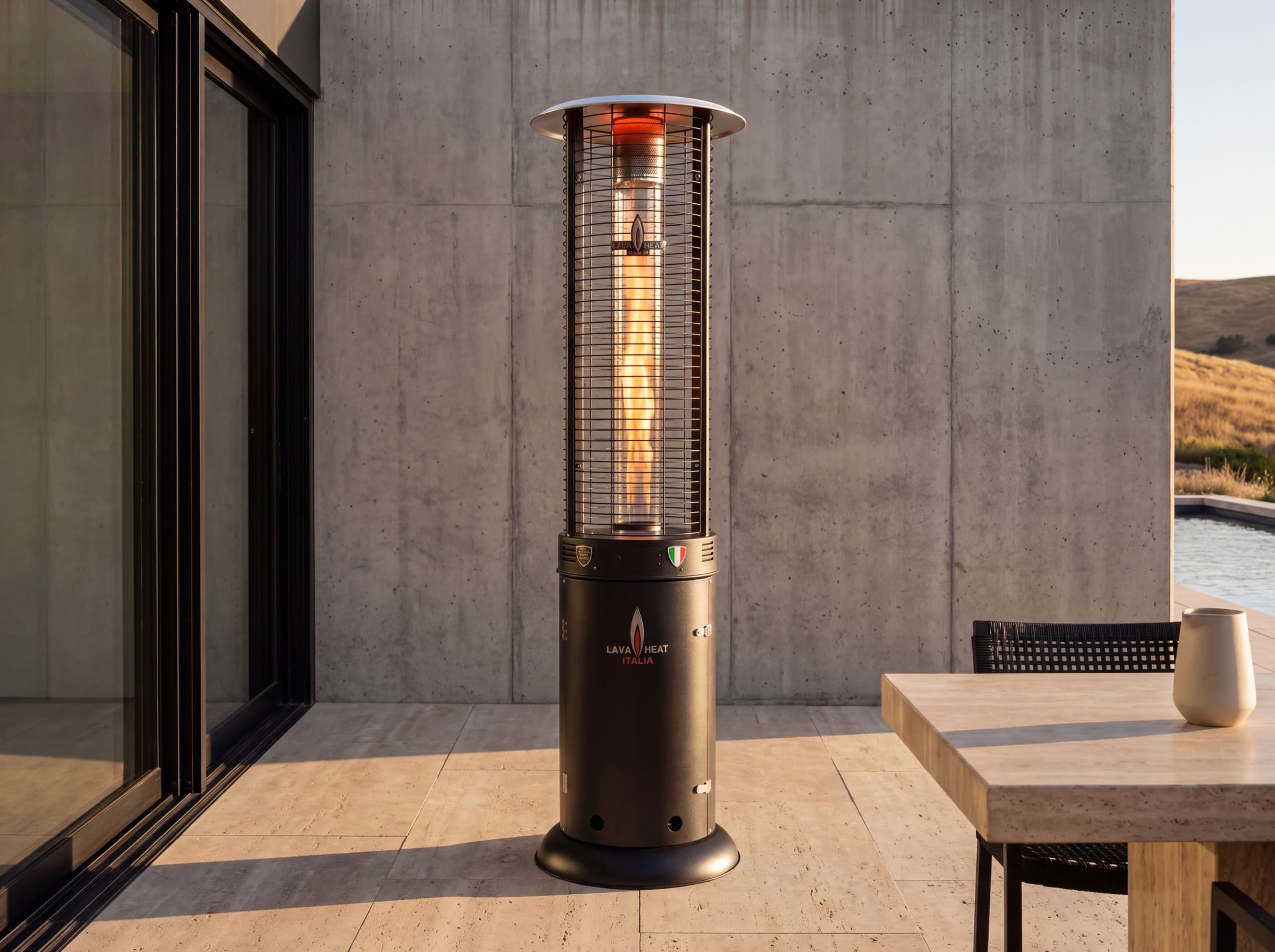 Lava Heat Italia Opus Lite 56,000 BTU Gas Freestanding Flame Tower - Heritage Bronze — image 1