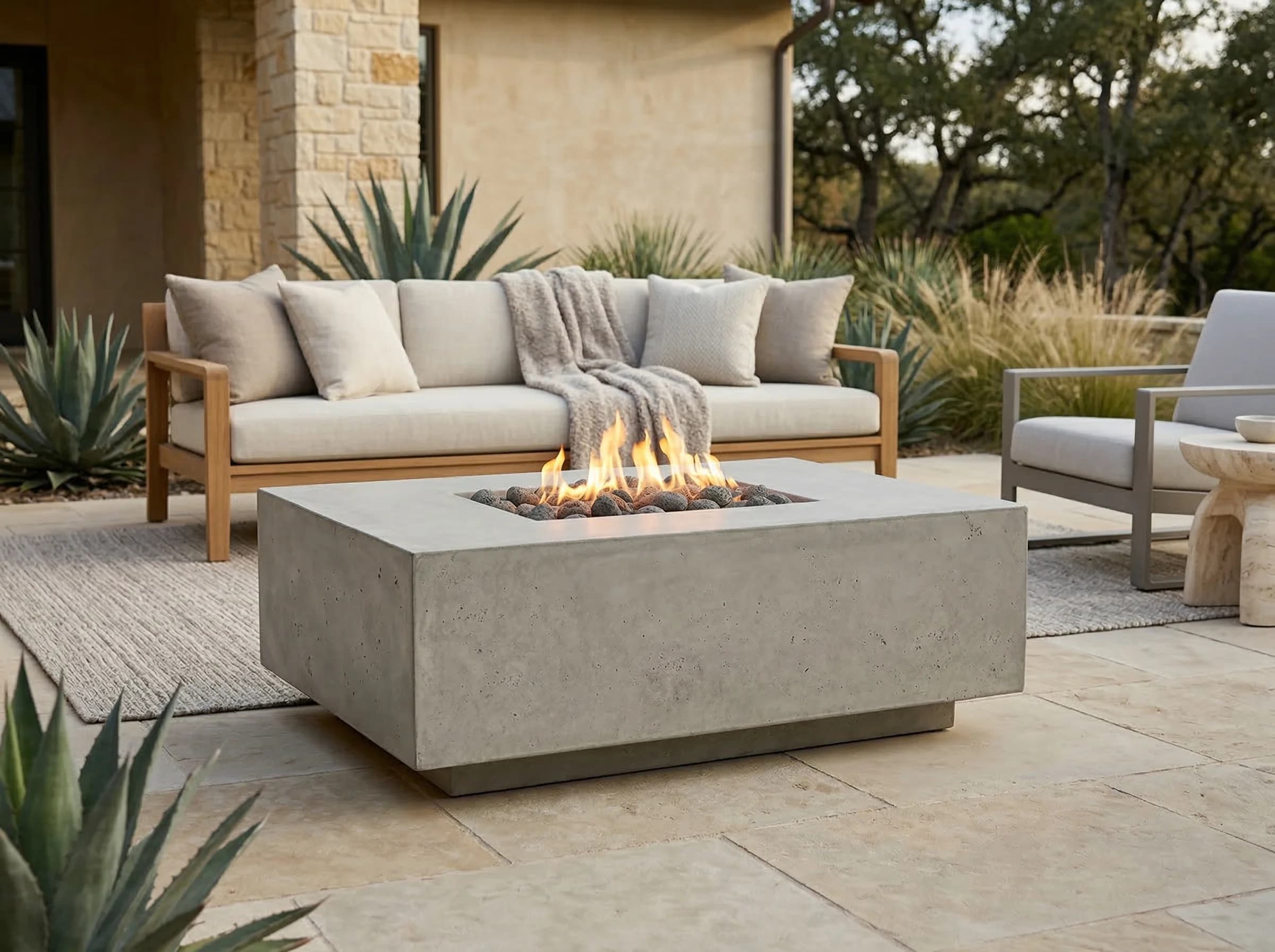 Prism Hardscapes Tavola 3 48-Inch 65,000 BTU Gas Square Fire Pit Table — image 1