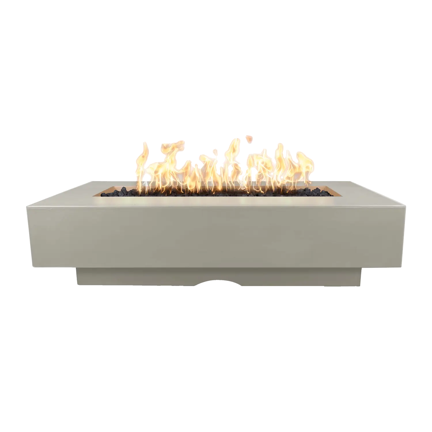 The Outdoor Plus Del Mar 48-Inch Rectangular 65,000 BTU GFRC Concrete Propane Gas Fire Pit Table with Plug & Play Ignition - Ash — image 1