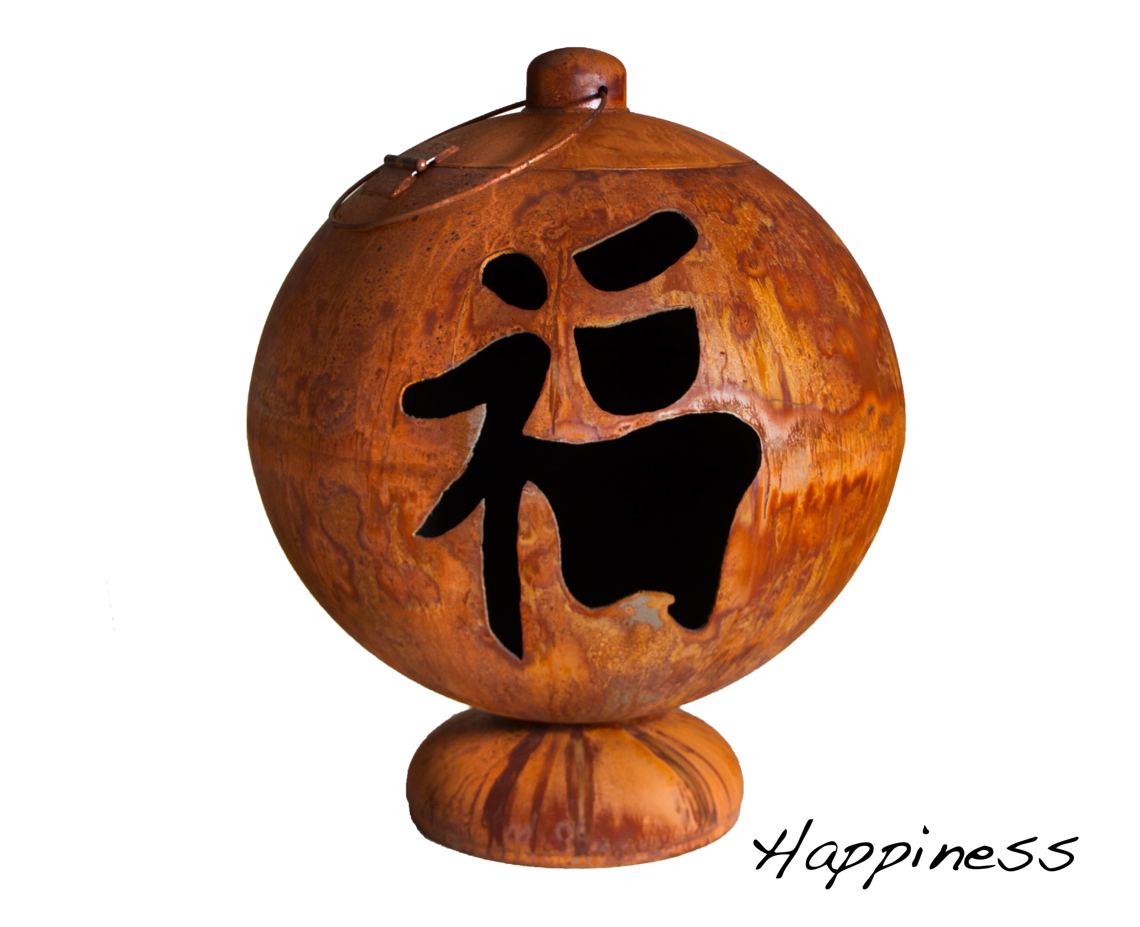 Ohio Flame 37" Fire Globe "Peace, Happiness, Tranquility" — image 1
